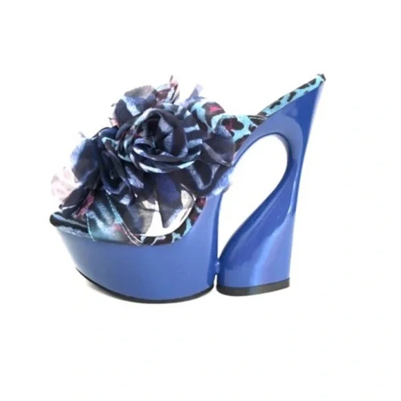 Y2K Wild Rose Multicolor Floral Mules - Picture 4 of 5